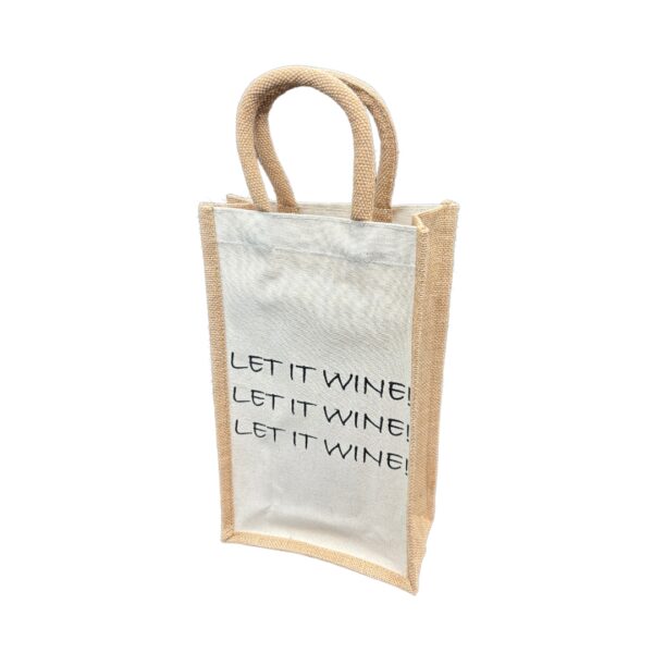 Tas voor 2 flessen wijn Let it wine