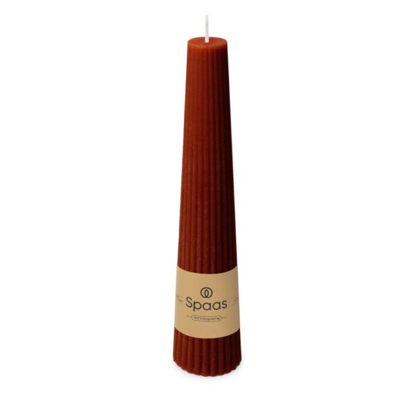 Ribbed obelisk candle bordeaux - Afbeelding 2