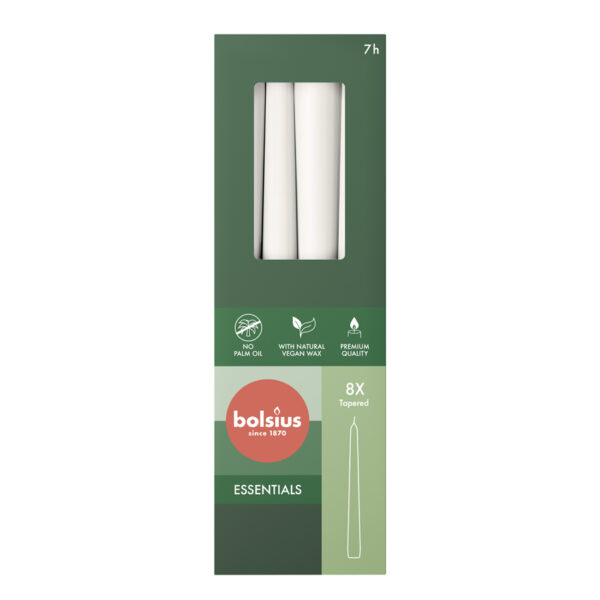 Dinerkaarsen 170/20 doos 8 Cloudy White