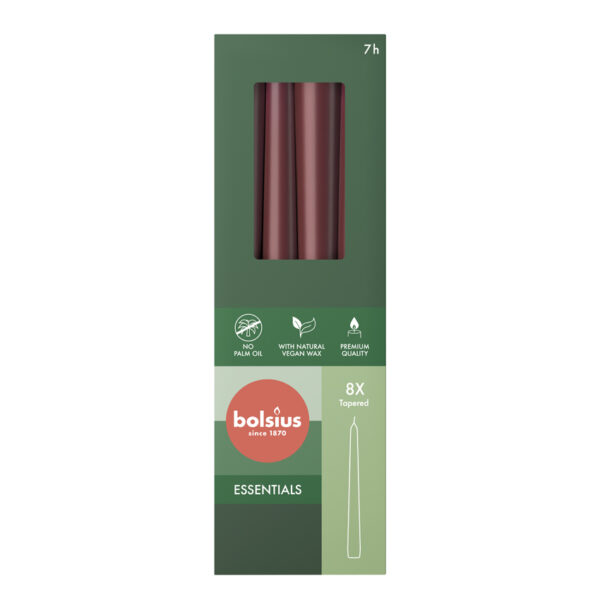 Dinerkaarsen 170/20 doos 8 Velvet Red