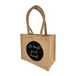 Shopping bag jute S ´Goud waard´