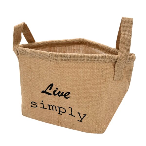 Jute mand S ´Live simply´